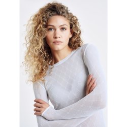 Mesh blouse Hype the Detail, white