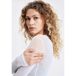 Mesh blouse Hype the Detail, white