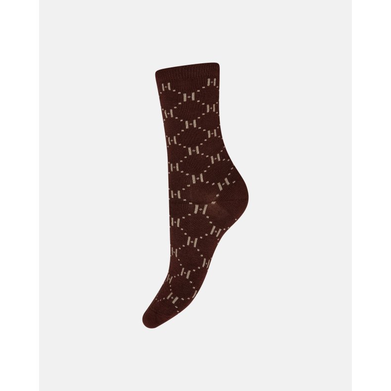 Logo rib sock Hype the Detail, brown