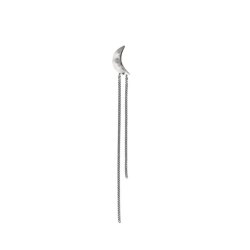 Bella moon single earring two chains Stine A, silver