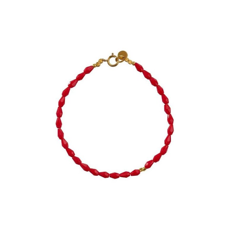 Miss paris bracelet boheme Stine A, r�d