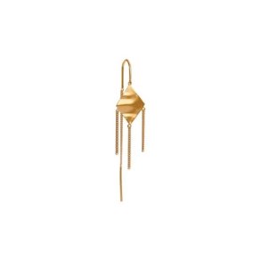 Windy viola with chains single earring Stine A, gold