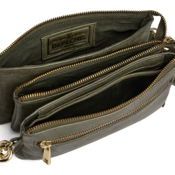 Depeche golden chic small clutch, army green
