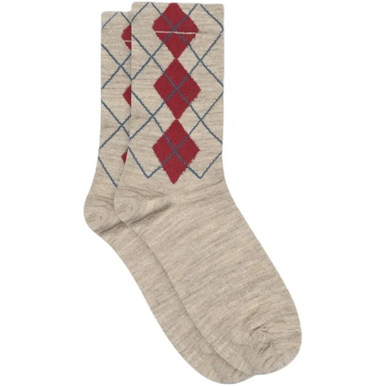 Heidi socks MP Denmark, light brown melange