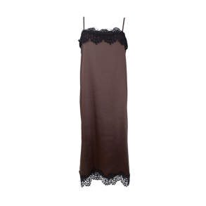 Evie lace strap dress Black Colour, coffee