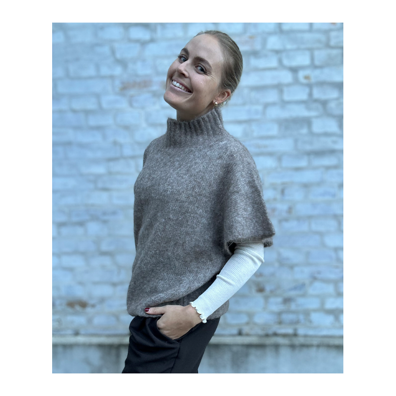 Asana superlight knit tunic top Rabens Saloner, mushroom