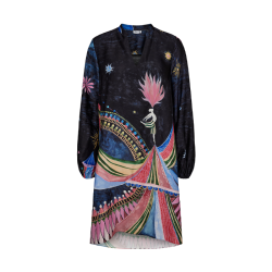 Nustarla short dress Nmph, obsidian