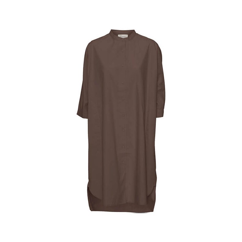 Seoul 2/4 long shirt Frau, coffee quartz