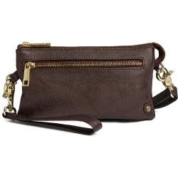 Depeche golden chic small clutch, coffe