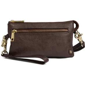 Depeche golden chic small clutch, coffe