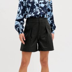 The leather shorts My Essential Wardrobe, black