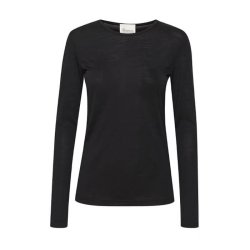 The o-neck long sleeve My Essential Wardrobe, black
