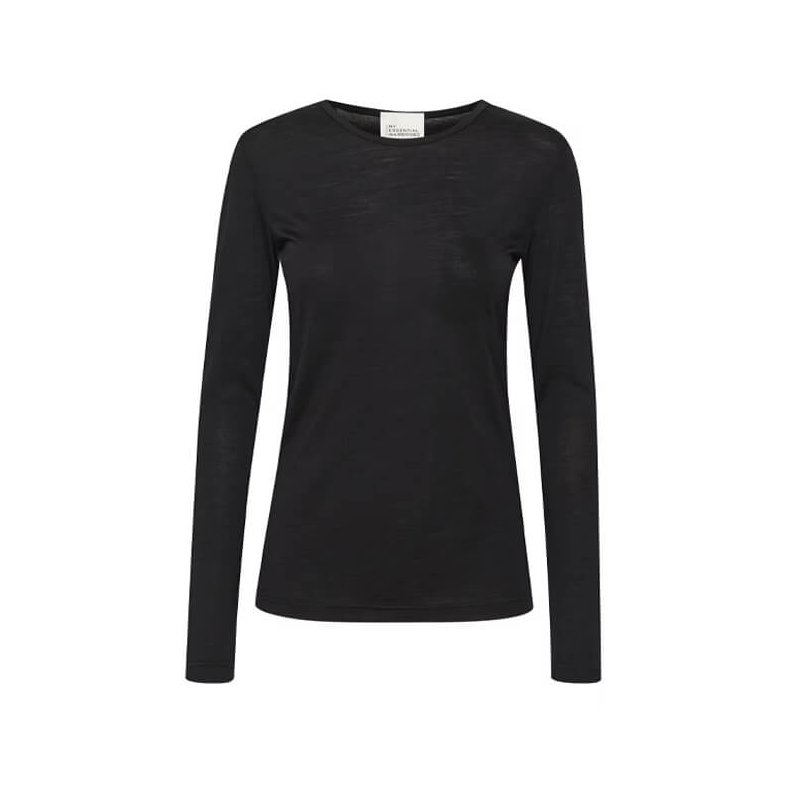 The o-neck long sleeve My Essential Wardrobe, black