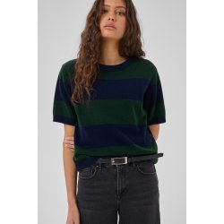 Jola ss knit pullover My Essential Wardrobe, bison w. black stripe