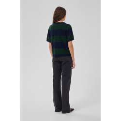Jola ss knit pullover My Essential Wardrobe, bison w. black stripe
