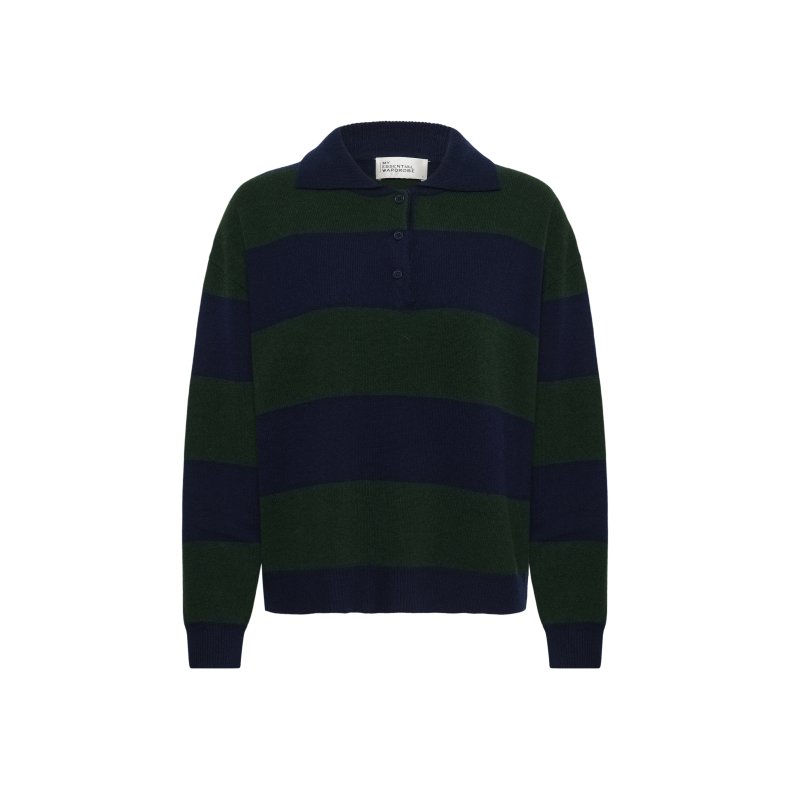 Jola knit polo pullover My Essential Wardrobe, douglas w. navy
