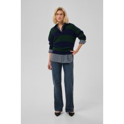 Jola knit polo pullover My Essential Wardrobe, douglas w. navy