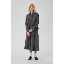 Lennie boxy check shirt My Essential Wardrobe, dark sapphire blue