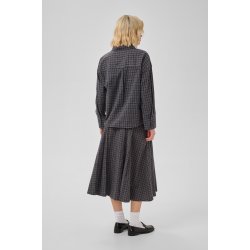 Lennie boxy check shirt My Essential Wardrobe, dark sapphire blue
