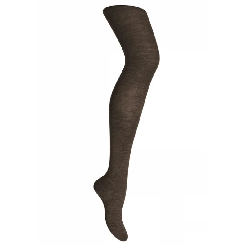 Wool/silk tights MP Denmark, dark brown