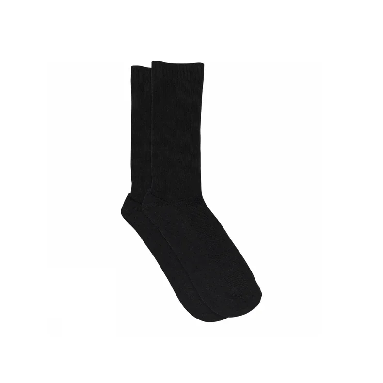 Fine wool rib socks MP Denmark, black