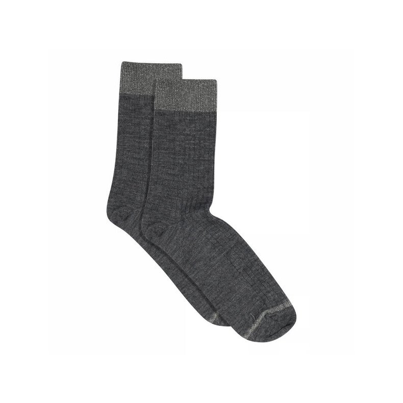 Erina wool rib socks MP Denmark, dark grey melange