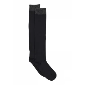 Wool/silk knee socks MP Denmark, black