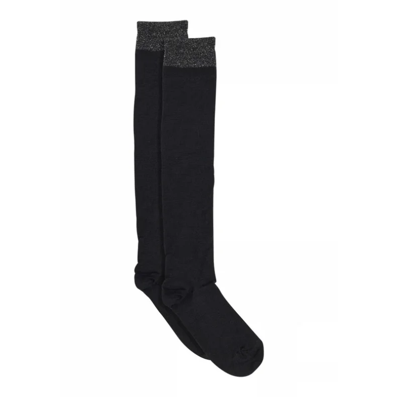 Wool/silk knee socks MP Denmark, black