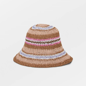 Striped Saverina Straw Hat Beck S�ndergaard, mocha brown
