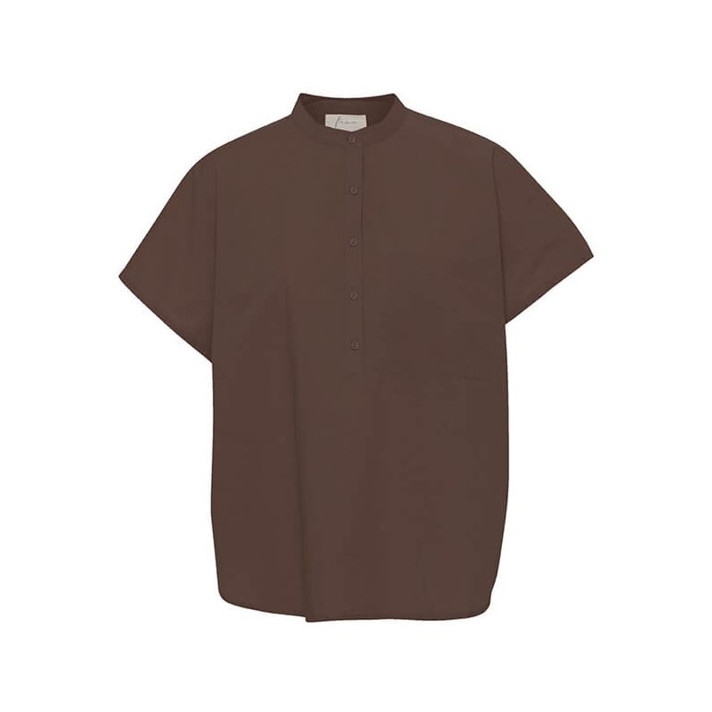 Colombo ss top Frau, coffee quartz