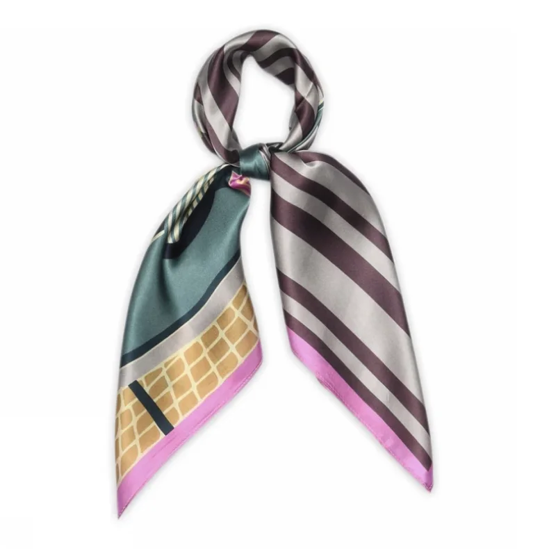 Eta silk scarf MP Denmark, grape skin