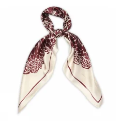 Lacey silk scarf MP Denmark, plum mahogany