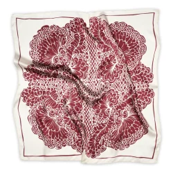Lacey silk scarf MP Denmark, plum mahogany