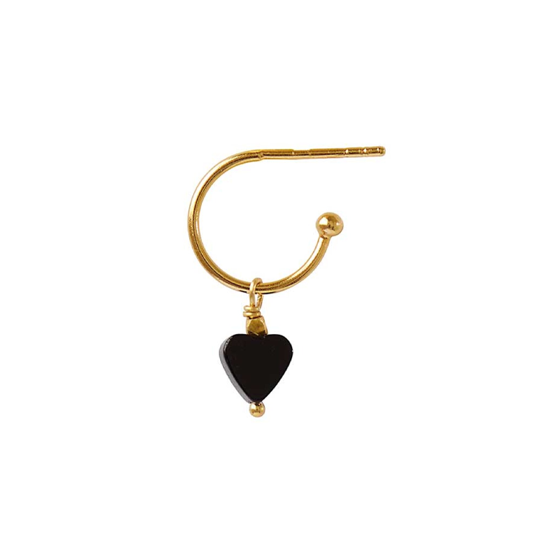 Mini amour single creol earring Stine A, gold