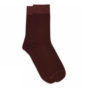 Erina wool rib socks MP Denmark, wine red