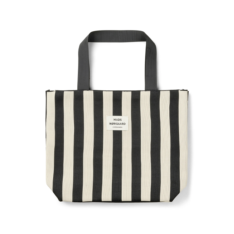 Knit Stripe Tote Bag Mads Nrgaard, black