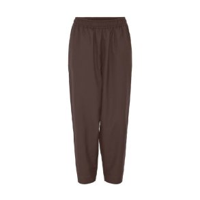 Oslo wool ankle pant Frau, chocolate brown