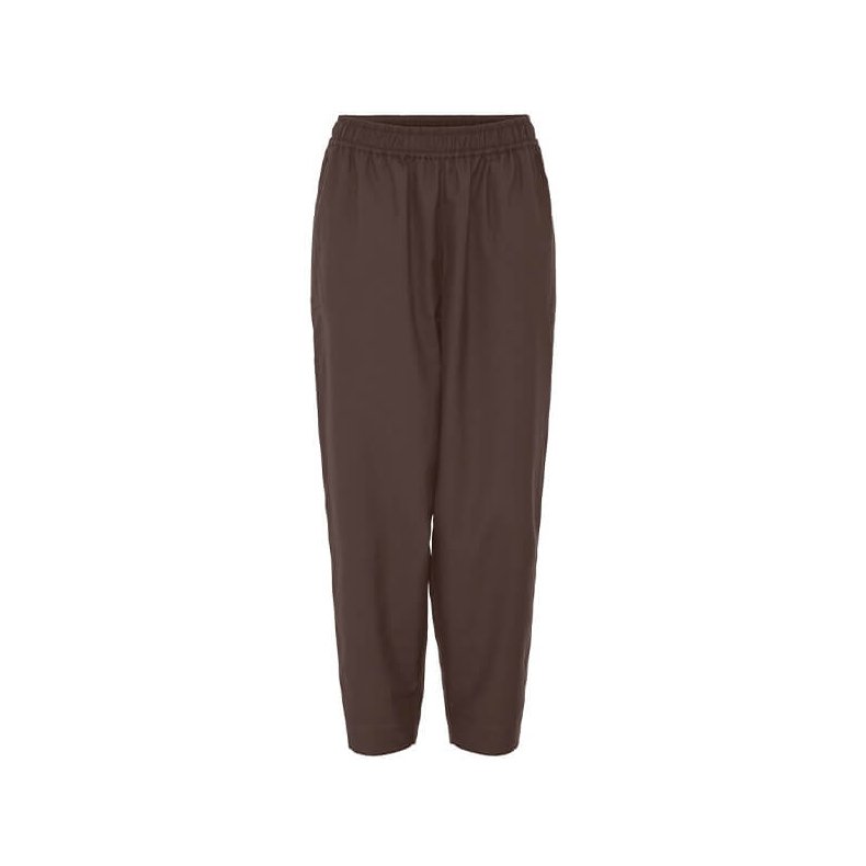 Oslo wool ankle pant Frau, chocolate brown