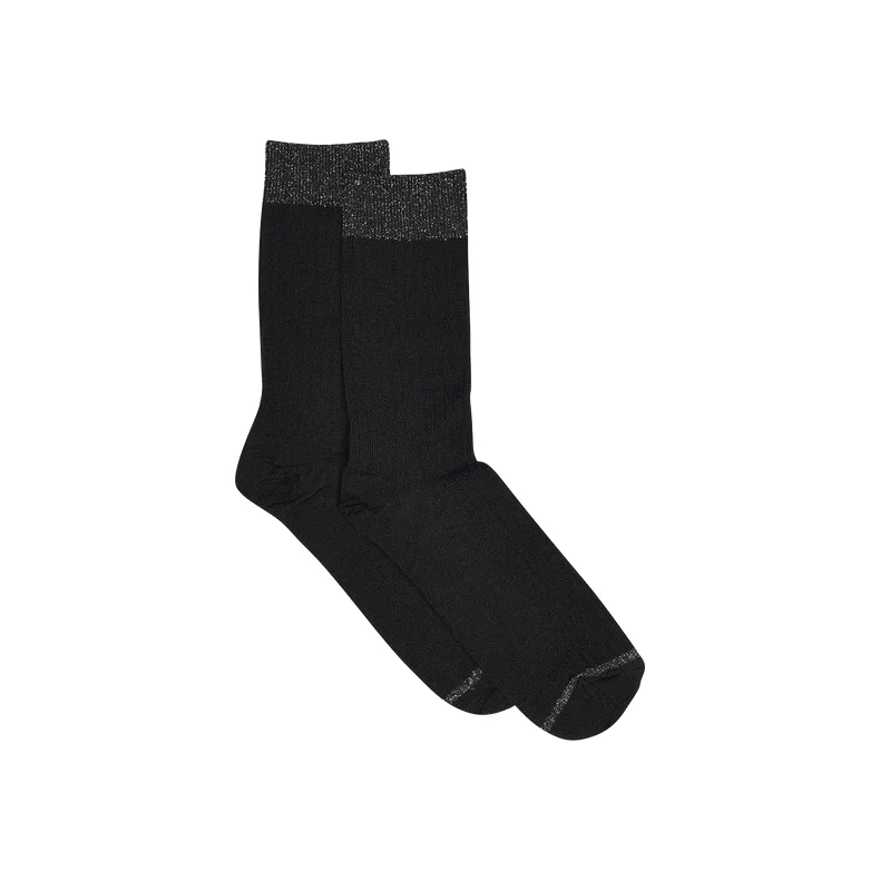 Erina wool rib socks MP Denmark, black