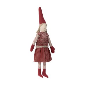 Pixy girl size 2 Maileg, red checkered skirt