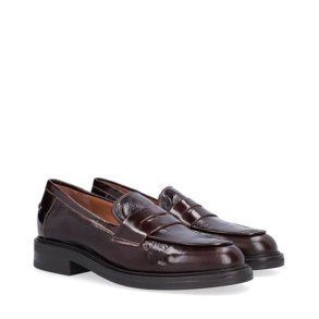 Mogano loafers Billi Bi, mogano naplack