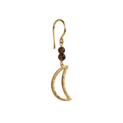 Bella moon single earring mocha Stine A, gold