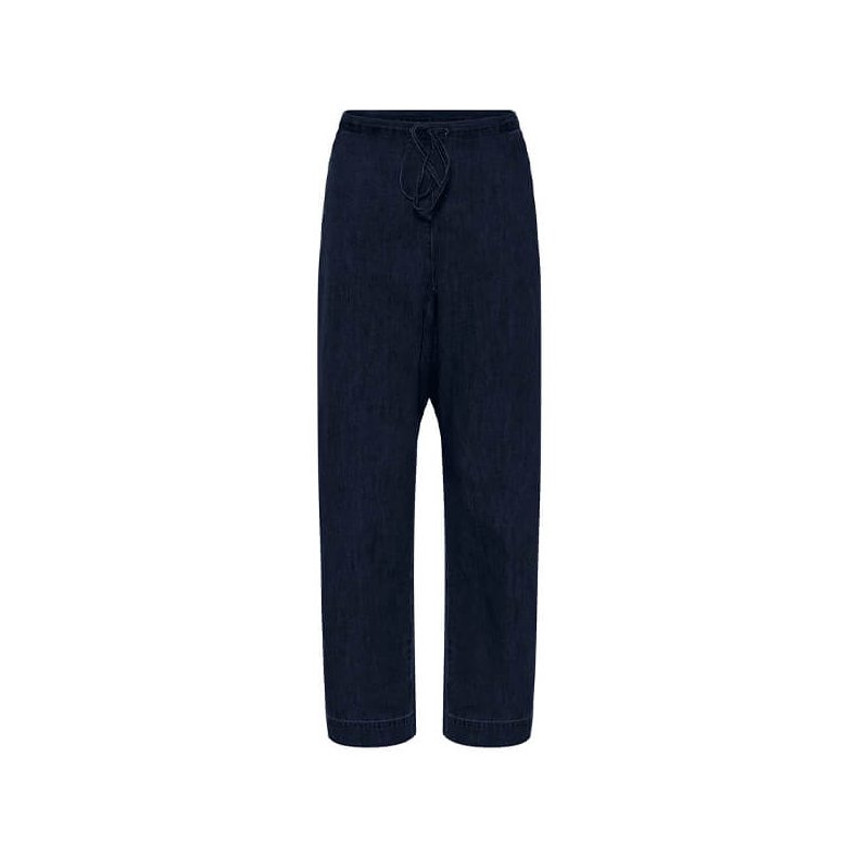 Milano denim string ankle pant Frau, dark blue denim