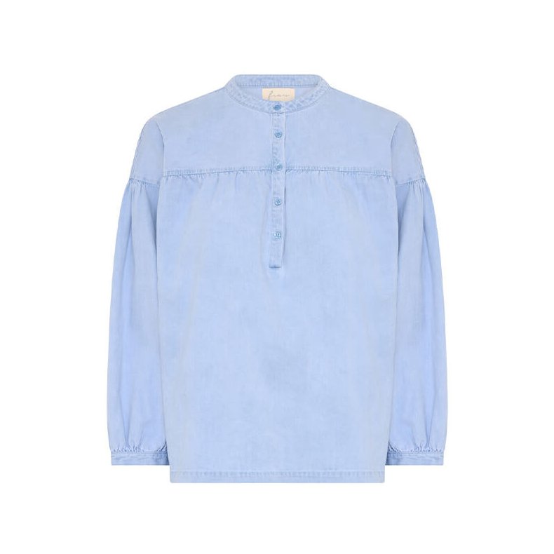 Paris ls denim shirt Frau, light blue denim