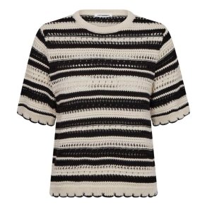 Odette stripe SS O-knit Co'Couture, offwhite/black