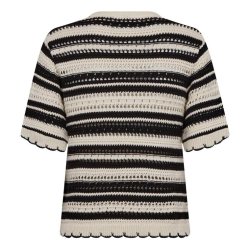 Odette stripe SS O-knit Co'Couture, offwhite/black
