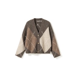 N-laiana knit cardigan Noella, ash brown mix
