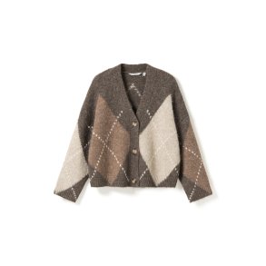 N-laiana knit cardigan Noella, ash brown mix