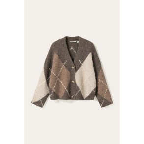 N-laiana knit cardigan Noella, ash brown mix