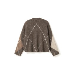 N-laiana knit cardigan Noella, ash brown mix